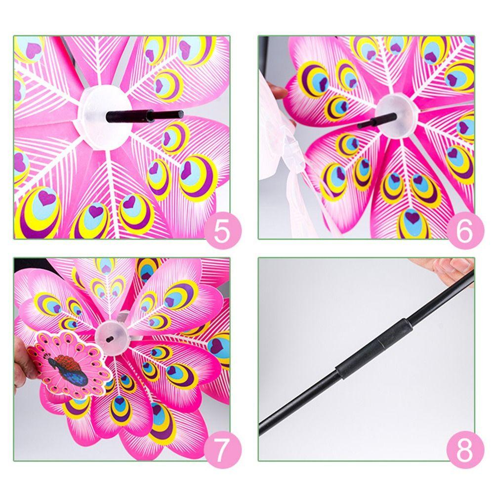 Toys Plastic Wind Spinners Layout Pinwheels Toys DIY Wind Spinners Colorful Sunflower Windmills