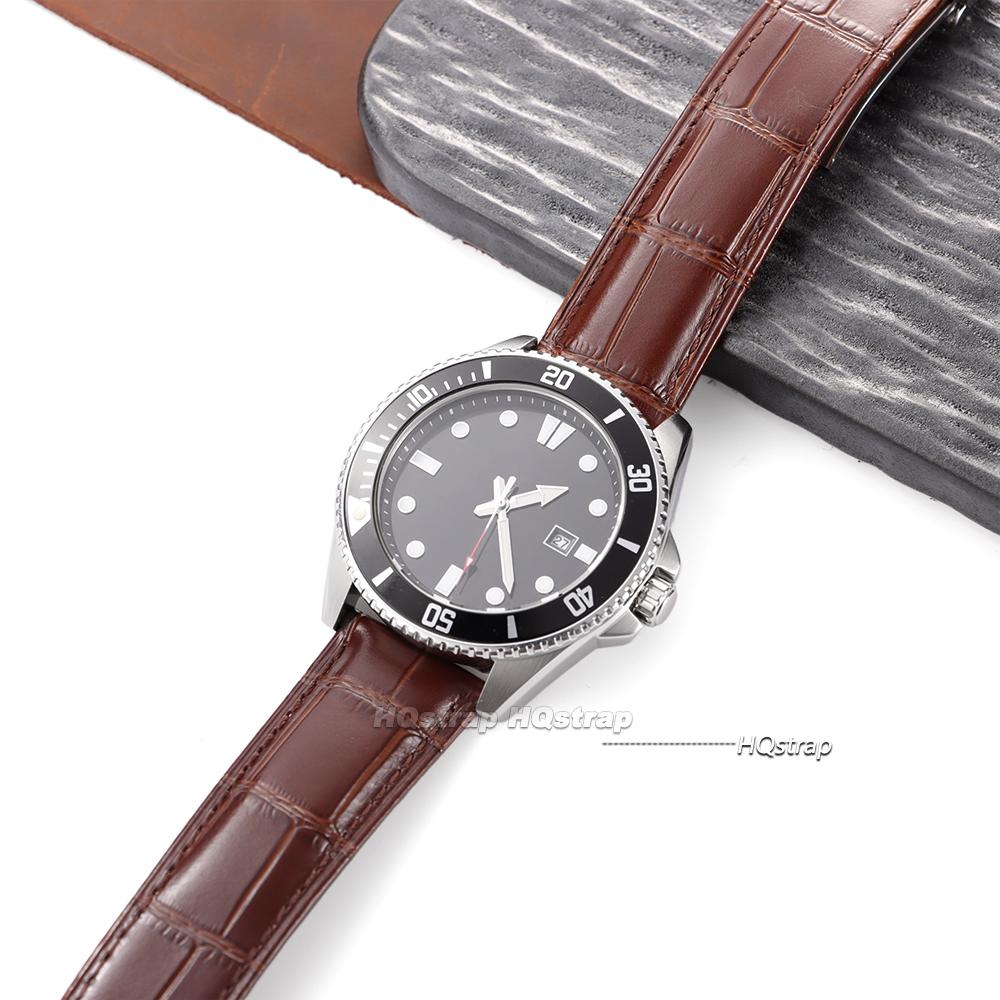 20мм 22мм 24мм для TAG Heuer Кожаный ремешок для часов Синий Коричневый Черный Красный Браслет Коровья кожа Женские Мужские Аксессуары для ремешка часов