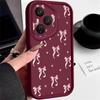 Мягкий ТПУ Чехол для Телефона Для Honor 400 Pro 200 Pro X8c X9c Smart X6a X6b X6c Magic7 Lite Розовый Бантик Печатный Силиконовый Защитный Чехол