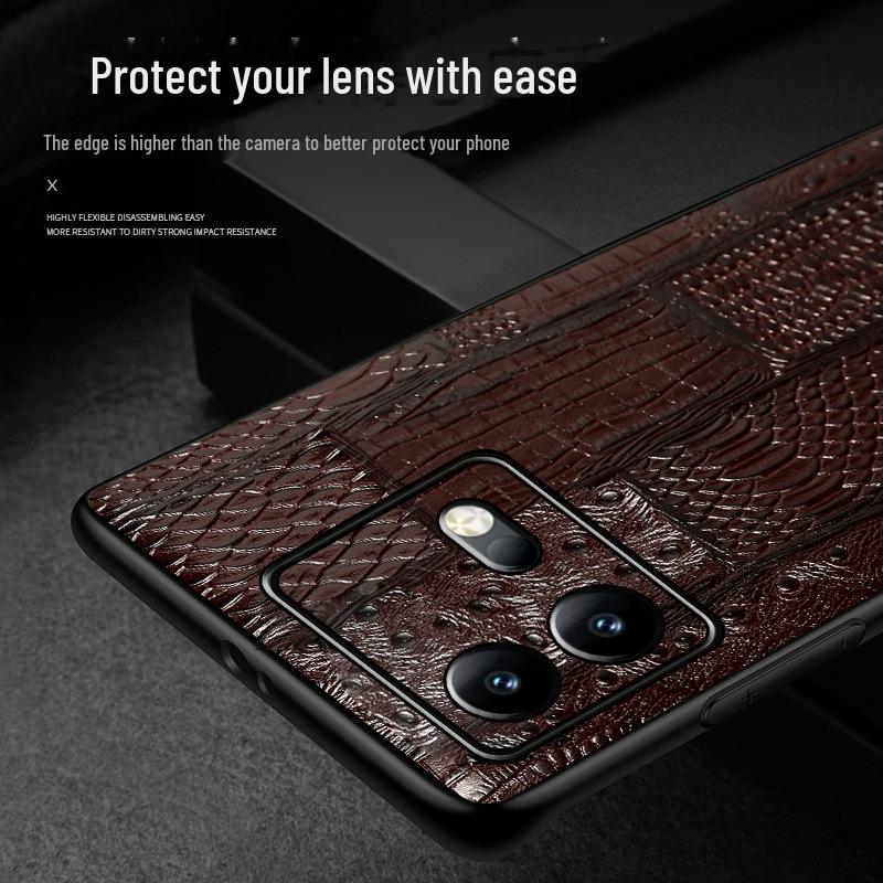 Защитный чехол из натуральной кожи для серии iQOO Neo8