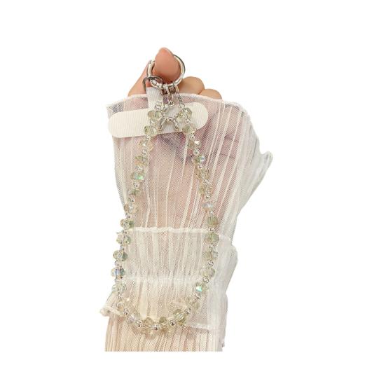 Ремешок для телефона из искусственного хрусталя со съемной цепочкой Гламурный шнурок для телефона и шарм для кошелька Регулируемая цепочка на запястье Модный кулон Аксессуар для сумки