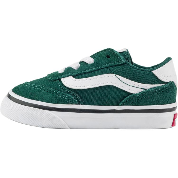Vans Brooklyn Ls Casual Series Comfortable Versatile Durable Low-Top Walking Shoes Baby Shoes Green VN000DBQEME