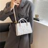 Сумка-портфель с цветочным рисунком для женщин, модная маленькая квадратная сумка, модная портативная сумка, дизайнерские сумки через плечо