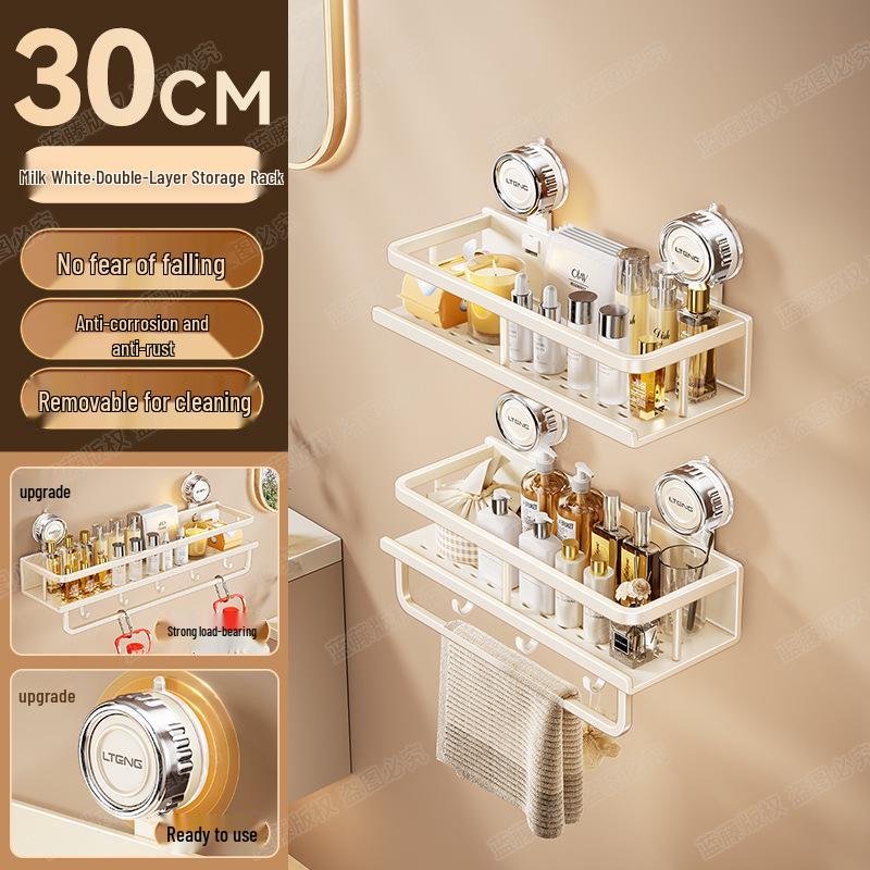 Настенная алюминиевая полка для полотенец и ванной комнаты на присосках