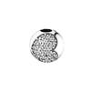 Pandora Heart-shaped square crystal silver clip jewelry accessories women's silver 791053CZ