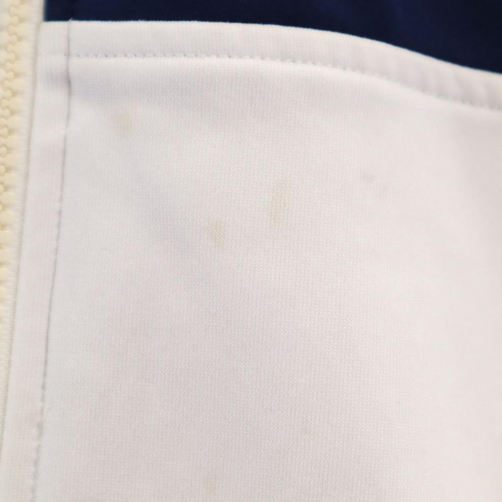 Adidas 70-е годы Западногерманский тег Винтажная спортивная куртка M белая трикотажная куртка Descente Мужская Б/У