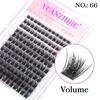 12Lines DIY Big Capacity Dovetail Eyelash Extension Firm Easy-grafting Eyelashes Mix Length C/D Curl Lashes Cluster Soft Ribbon