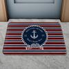 Индивидуальный Название Лодки Противоскользящий Коврик для Двери Морской Якорь Компас Штурвал Персонализированный Домашний Декор Напольный Коврик Внутренний Наружный Коврик для Ванной