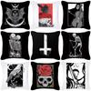 45*45 Sofa Cushion Pillowcase Polyester Home Decor  Skull Print   Cover