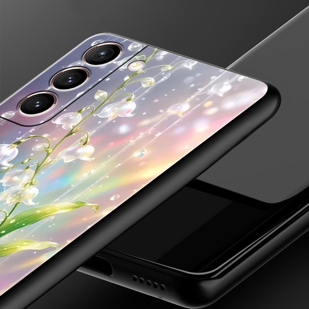 Прозрачный цветочный чехол для телефона Ландыш для Samsung Galaxy S26 S25 S24 S23 S22 S20 S21 FE Ultra S25 Edge Plus Мягкий чехол из ТПУ