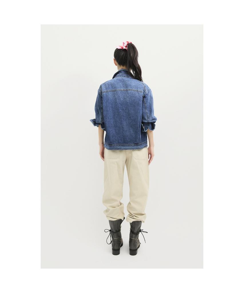 Lucky Chouette Tweed Mix Denim Jacket (Blue) Lfpds25100Bux