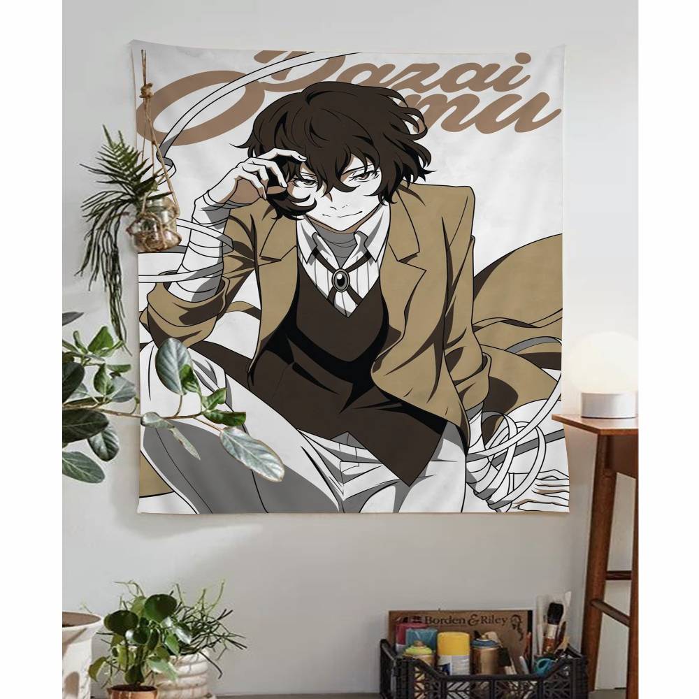 OOsamu Dazai АНИМЕ Аниме Гобелен Хиппи Цветочные Настенные Ковры Декор для Общежития Дешевые Хиппи Настенное Украшение