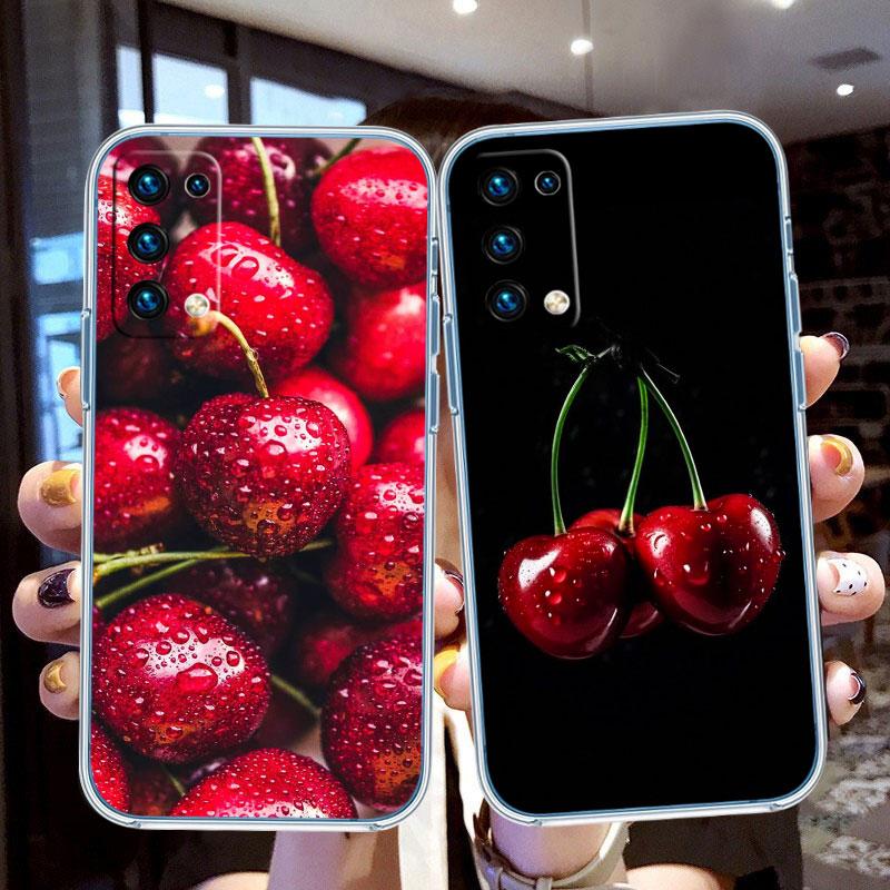 Прозрачный летний чехол для телефона с вишней для Motorola Moto G7 G8 G9 G84 G85 G73 G24 G15 Z2 Play Power Plus