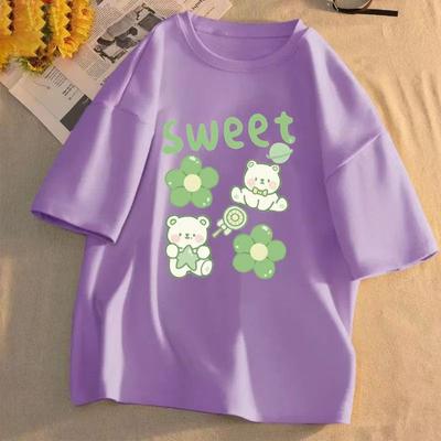 Летняя женская футболка с коротким рукавом в уличном стиле хип-хоп Five Футболка Ins Summer