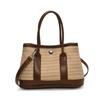 New Fashionable Straw Handbag Spring Contrasting Color Fashionable Shoulder Bag Simple Woven Messenger Bag