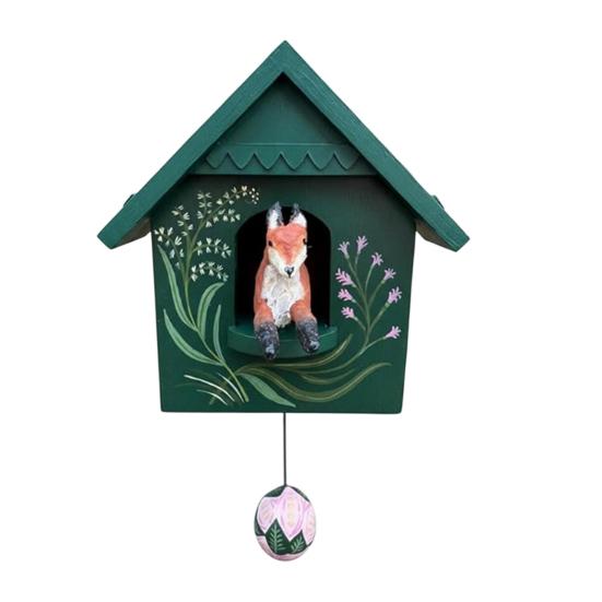 Whimsical Kinetic Art Birdhouse Wall Decor Handmade Wooden Decorative Wall Ornament Patchwork Garden Decoration