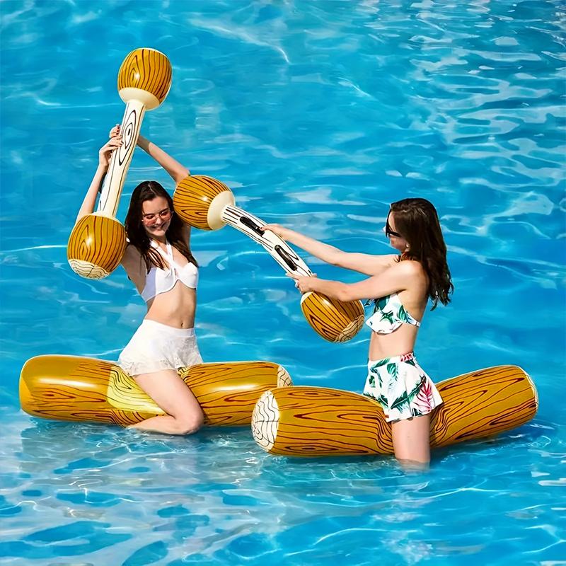 Деревянный узор на палке для боя в бассейне, гигантский поплавок для игр в бассейне, для взрослых, летнее водное развлечение 137x35 см