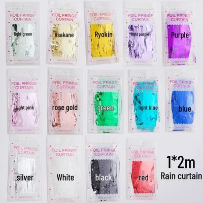 Золотая блестящая мишурная бахрома-занавес (1х2м) для украшения свадебной сцены или двери.