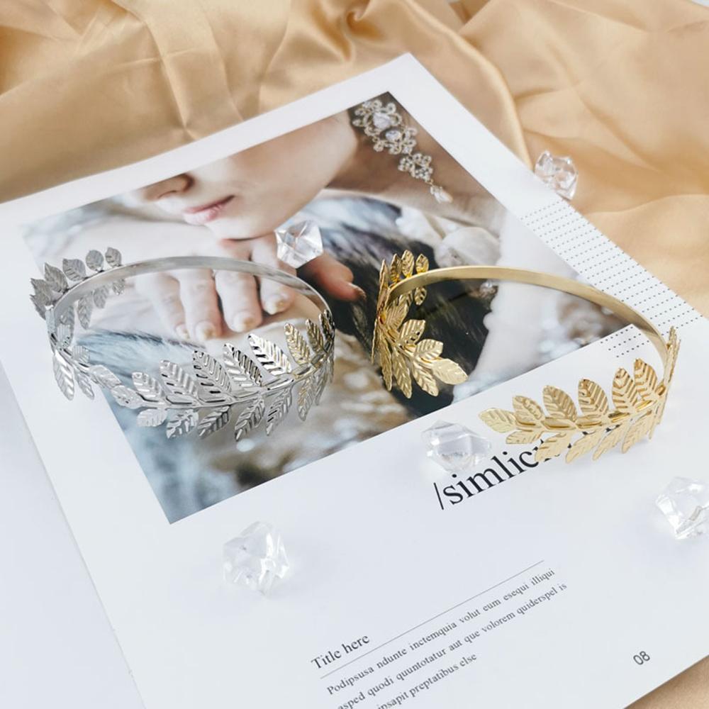 2 шт., повязка на голову греческой богини, манжеты, свадебный комплект, ветка лаврового листа, браслет для женщин, вечерние