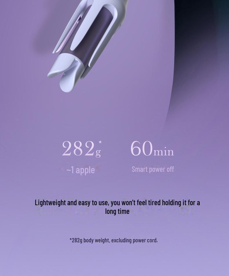 32mm Automatic Curling Iron: Gentle on Hair, Creates Big Waves, Ideal for Home Use, Orange