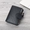 Мужские модные короткие кошельки Винтажный дизайн Искусственная кожа Держатель для карт Кошелек на молнии для монет Классический GZW