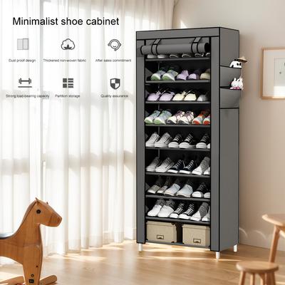 10-слойный шкаф для обуви с чехлом, пылезащитная полка для хранения обуви, экономящая место, органайзер для хранения, держатель для домашней мебели, полка для обуви