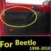 Для Volkswagen Beetle 1998-2010 Защитная накладка на панель подлокотника двери автомобиля из микрофибры и кожи с крепежными элементами, интерьер автомобиля