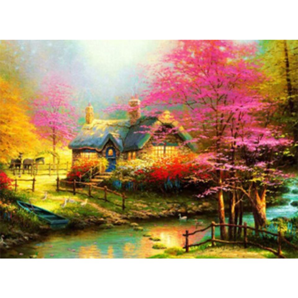 5D DIY алмазная живопись пейзаж горный хрусталь художественная картина полная алмазная вышивка мозаика домашний декор пейзаж комплект для вышивки крестом