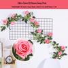 Artificial Rose Vine Air Conditioner Pipe Cover Decoration