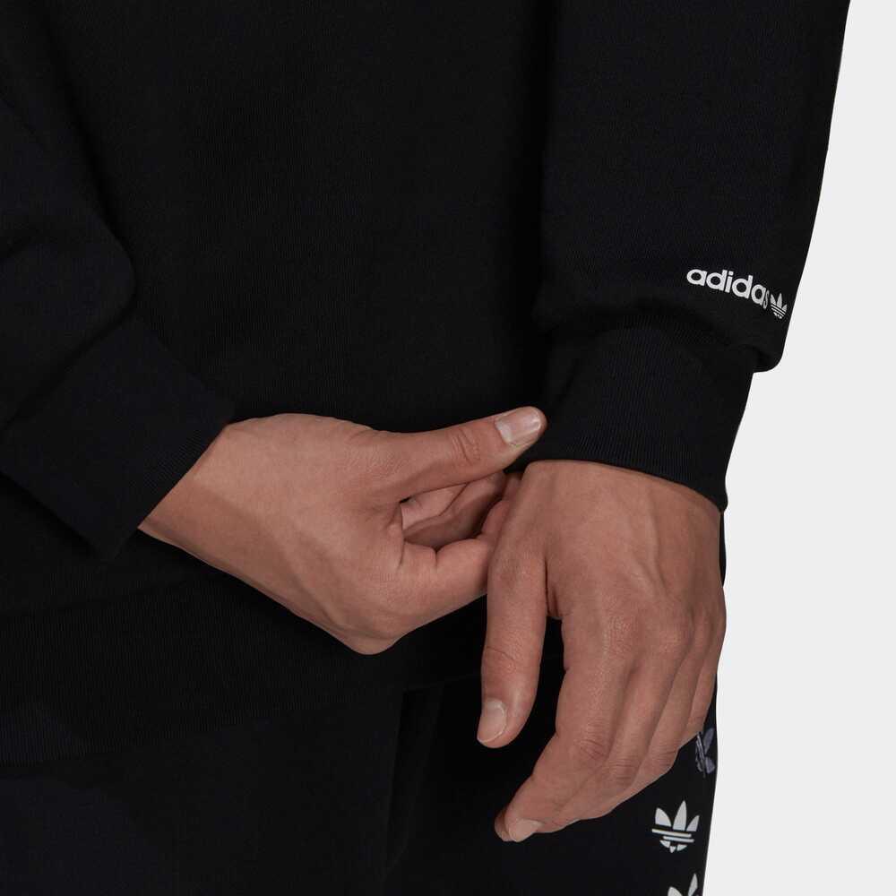 adidas Пуловер с капюшоном Shattered Trifoil, черный/разноцветный, мужская уличная одежда H37732