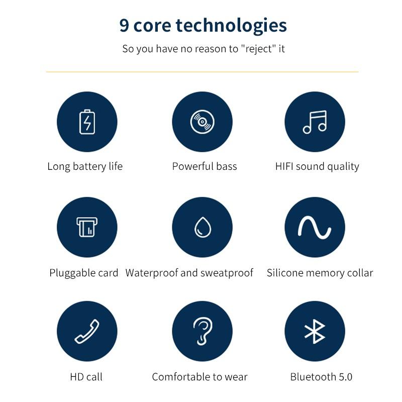 Магнитные подвесные Bluetooth-наушники на шею, обновление Bluetooth 5,2, гарнитура, наушники-вкладыши, поддержка карт памяти, музыкальный плеер