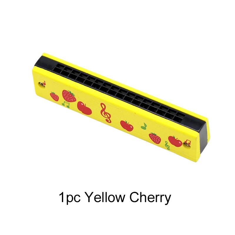 1 шт. Деревянная губная гармошка Музыкальный инструмент 16 отверстий Мультяшный милый узор для начинающих Музыкальные учебные пособия Школьные награды TMZ
