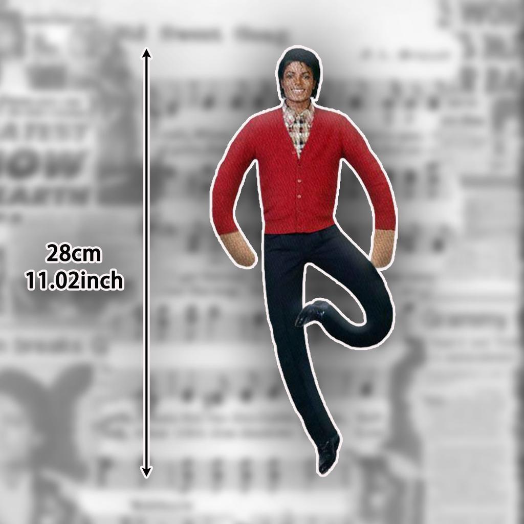 Treasuringu Michael Jackson Cosplay Prop Plush Doll Abstract Plushie Joint Mobility Adjustable Poses Stuffed Toy Fans Gifts