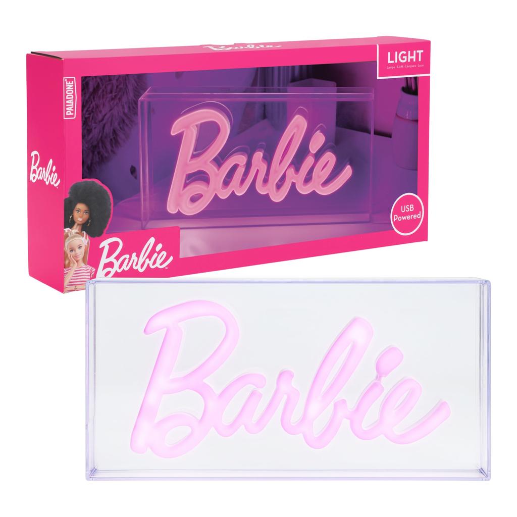 Paladone Barbie Logo Lamp LED Neon Pink Sign Official Barbie Merchandise - - -