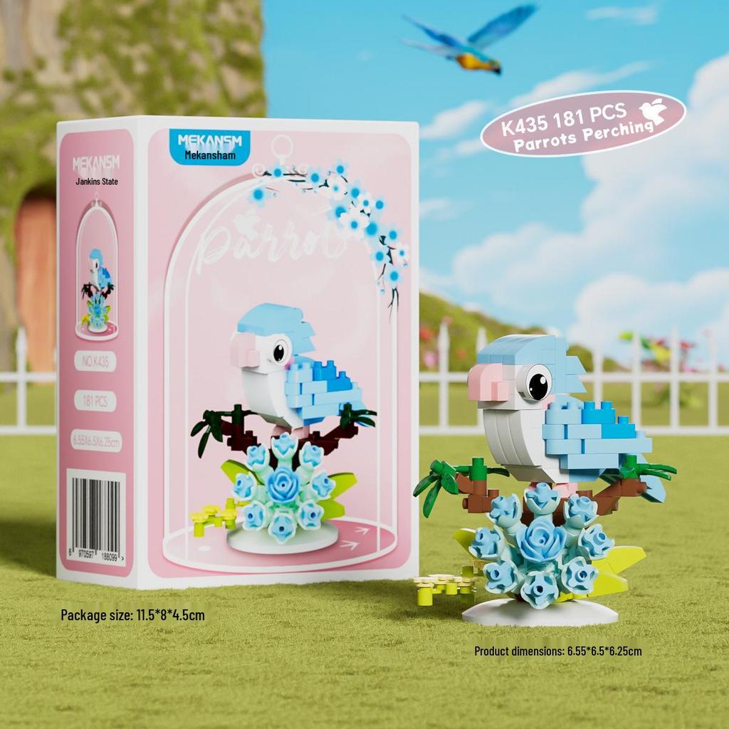 Совместимые оригинальные образовательные строительные блоки Lego для детей в виде птицы ара