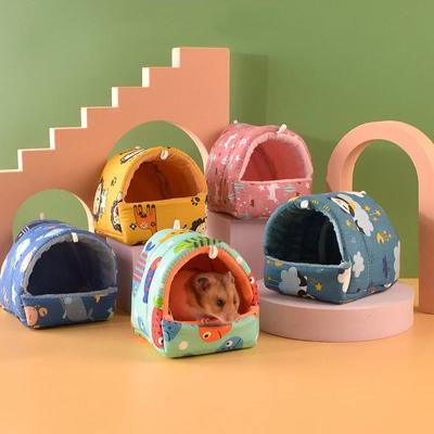 Дом для хомяка, гнездо для морской свинки, спальное место для маленького животного, зимний теплый хлопковый коврик, мягкие аксессуары для грызунов, морских свинок, крыс, грызунов
