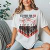 Kpop BTS Мировой тур 2026 Карта Красного Генезиса Принт Свободная Повседневная Футболка с Коротким Рукавом для Мужчин и Женщин Подарок Корейским Фанатам Топы