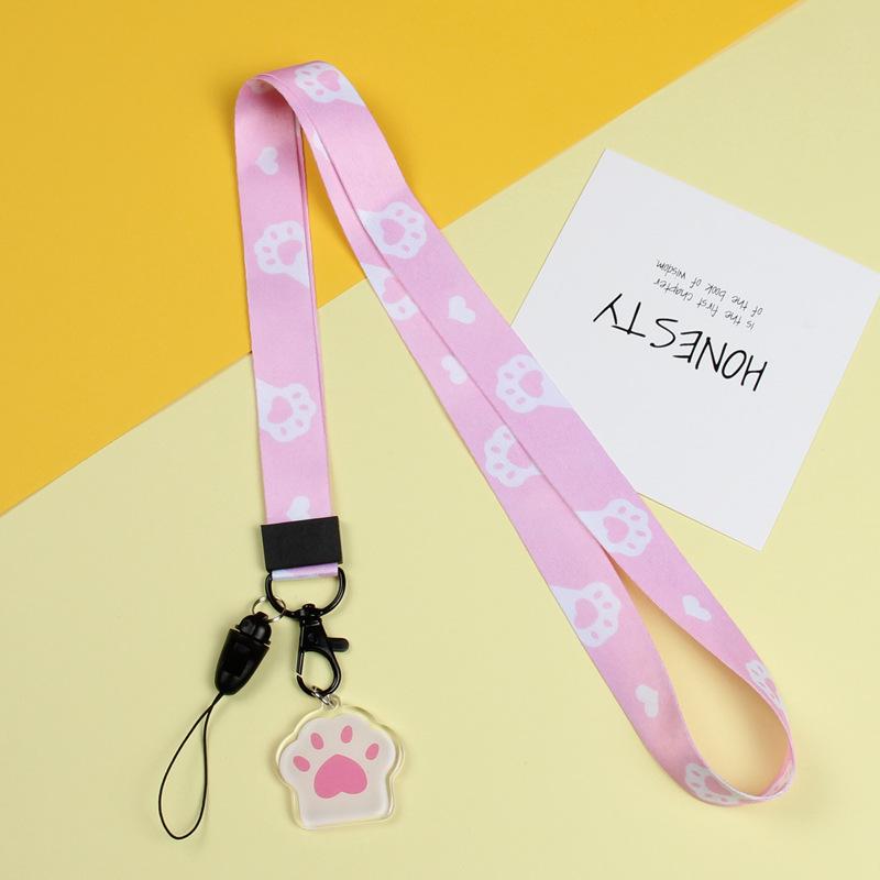 Cartoon Mobile Phone Lanyard, Cute Pendant, Wide And Flat Braided Belt, Lanyard, Key, Badge, Card Cover, Neck Lanyard.