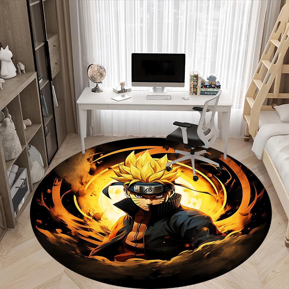 1 шт. Коврик-стул Naruto для офиса, нескользящий, машинная стирка, коврик для офиса, комнаты, декор для праздника Рождества, дня рождения, полиэстер