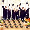 10 шт. бумажные украшения для торта и винных бутылок, мини-черные выпускные колпачки, украшения для выпускного вечера