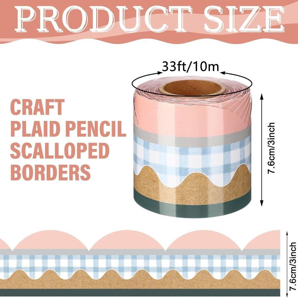 Cuttable Bulletin Board Border 10m/Roll Chalkboard Border Decorative Trim Roll Teacher Supplies