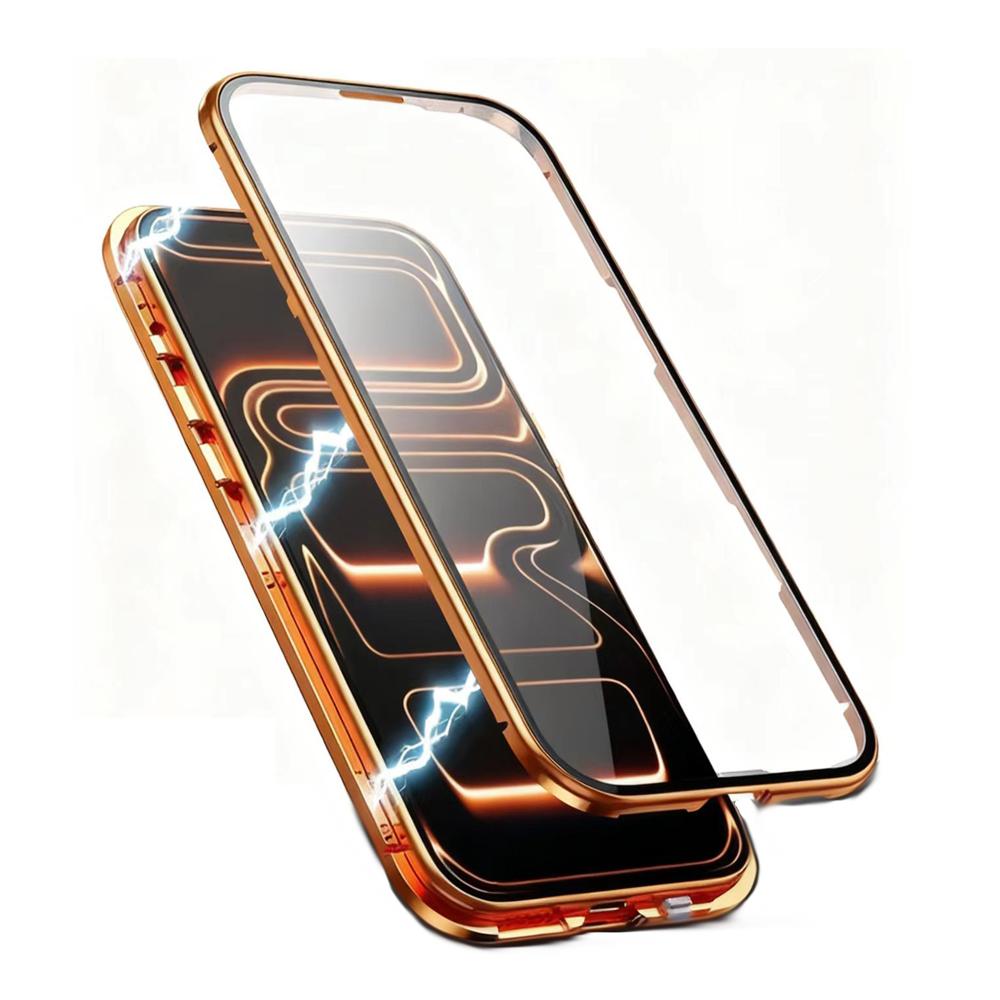 360 Металлический чехол с магнитной адсорбцией для Samsung Galaxy S26 S25 S24 S23 S22 Ultra Plus Полная защита объектива Двустороннее стеклянное чехол-бампер для телефона