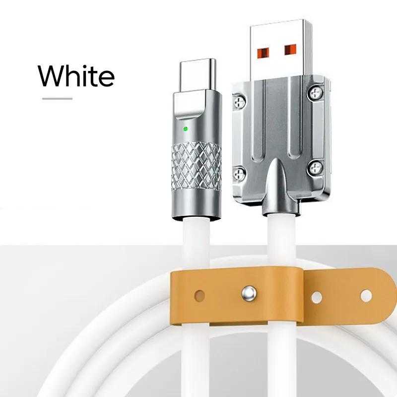 120 Вт 6A USB Type C кабель для быстрой зарядки жидкий силиконовый дата-кабель USB-кабель для быстрой зарядки для Xiaomi Huawei Samsung Pixel USB C провод
