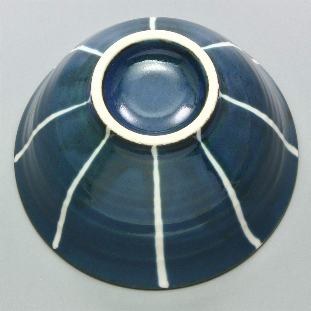 Легкая чайная чаша Mino Ware Konahiki Tokusa Navy Blue 132-1026