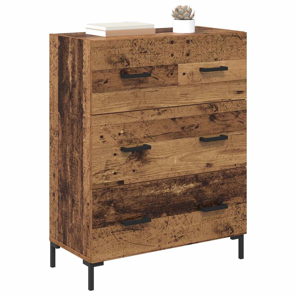 Sideboard Reclaimed Wood 69.5 x 34 x 90 cm Engineered Wood and Iron