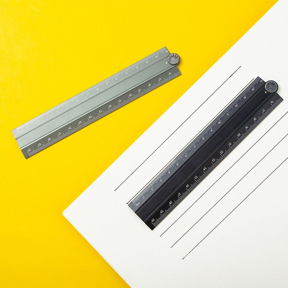 Aluminum Alloy Folding Ruler 30cm Metal Ruler High Quality Stationery Ruler  Students