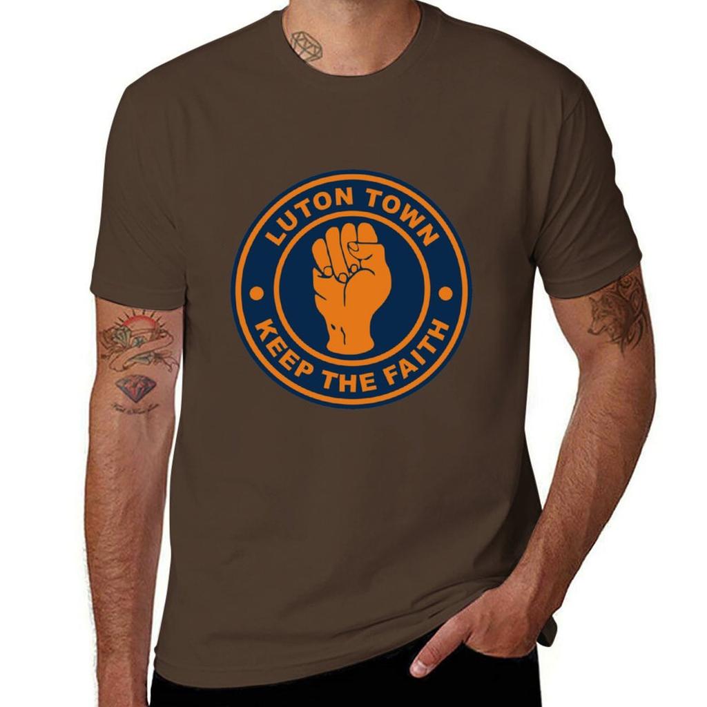 Luton Town keep the faith T-Shirt customs cute tops anime mens t shirts casual stylish