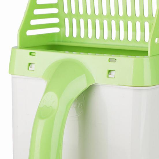 Совок для кошачьего наполнителя с держателем для пакетов, сетка для кошачьего туалета без мусора с пакетами для сменного наполнителя, лопатка для кошачьих фекалий, защищающая от просыпания, для легкой уборки одной рукой