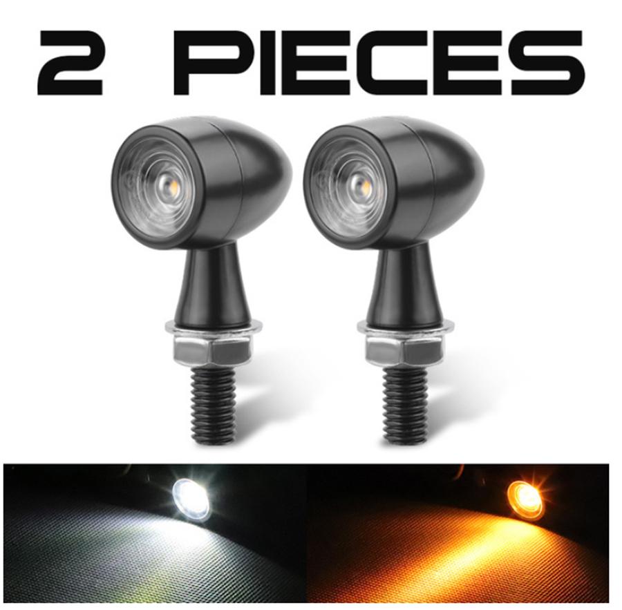 4 Pcs Motorcycle Dirt Bike Scooter Led Turn Signal Brake Light Drl Flashing Lamp