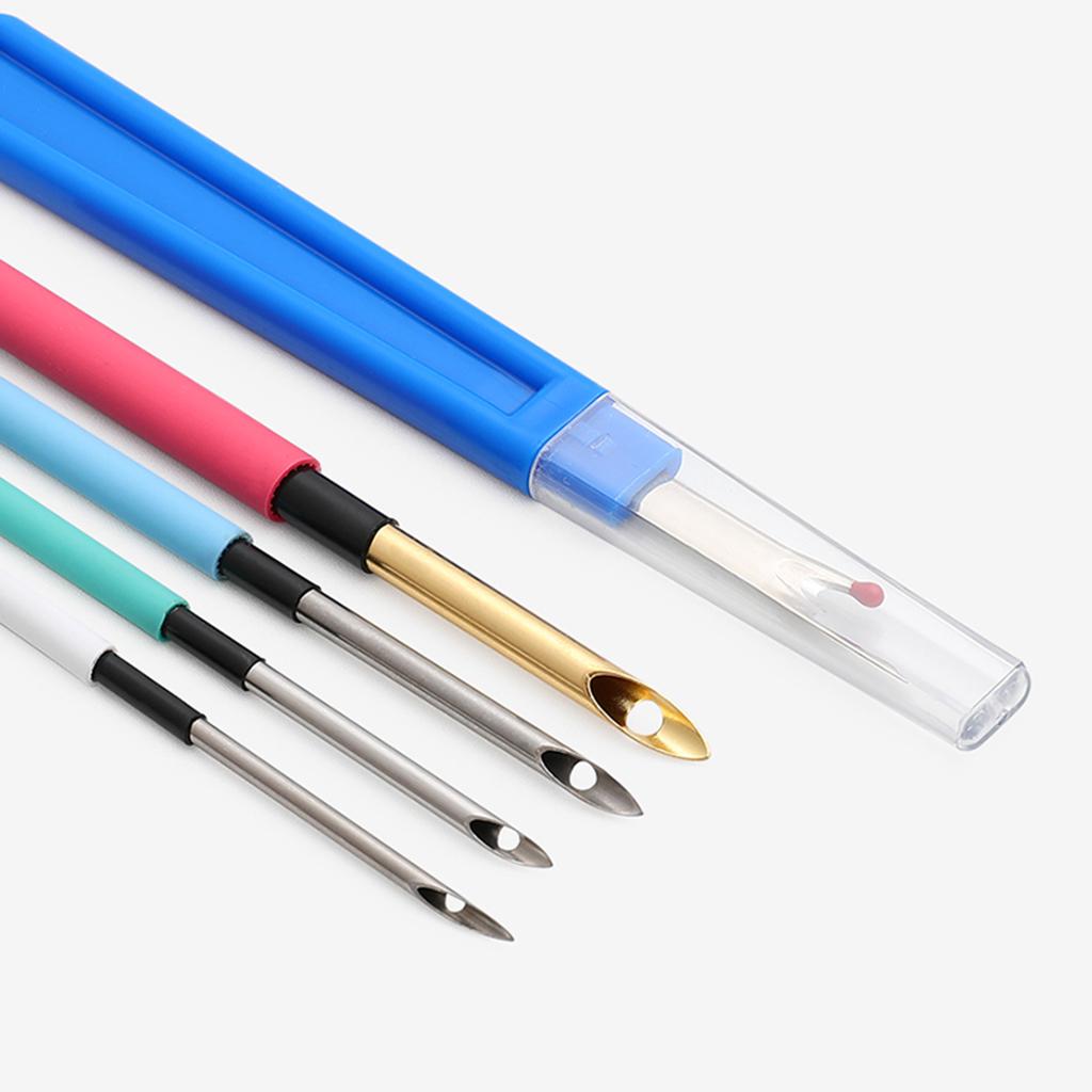 Mixed Punch Needle Kit DIY Embroidery Hoop Threads Sewing Accessory Threader Tools Set